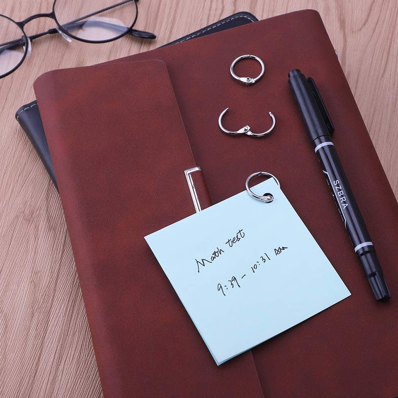 Antner أنتنر 120 قطعة حلقات ربط أوراق فضية مقاس 0.75 بوصة - حلقات معدنية صغيرة مطلية بالنيكل لمفاتيح الأوراق، بطاقات الفهرسة، بطاقات الفلاش، حلقات المفاتيح، الحرف اليدوية، تنظيم المنزل والمكتب، فضي - Image 4